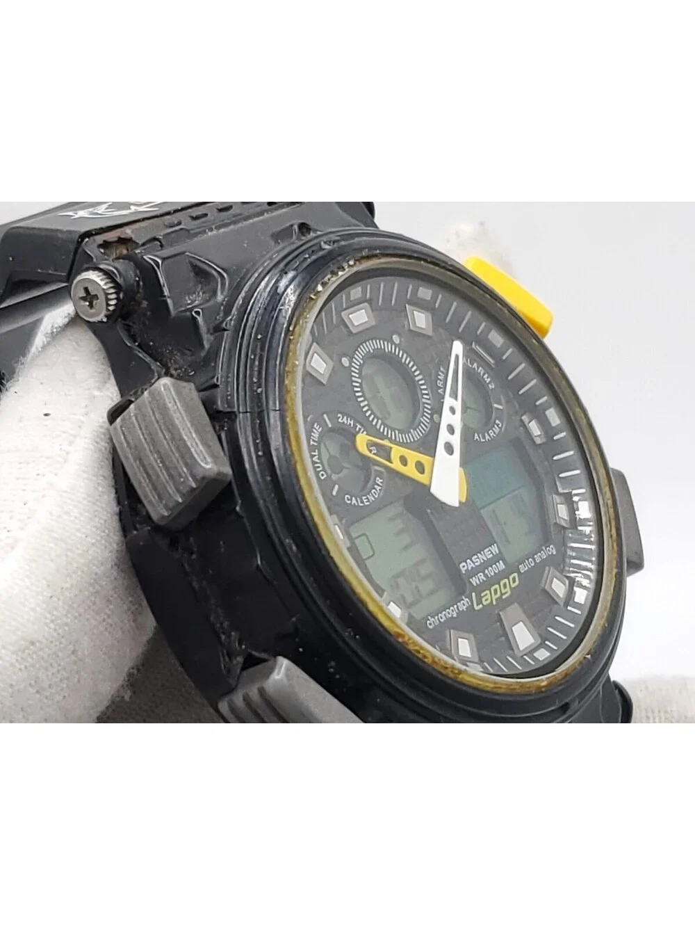 Lapgo PLG-1002AD Watch Mens New Battery Analog Digital 48mm Please Read